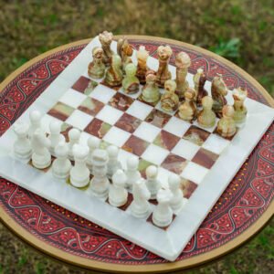Imperial Carrara Marble Chess Set