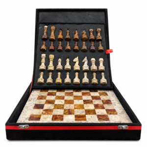 Corel & Red Chess Set