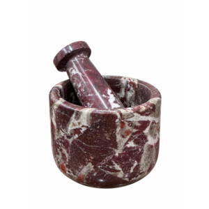 Mortar & Pestle Red Zebra Stone