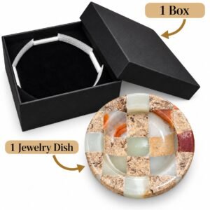 Multi Green & Coral Jewelry dish
