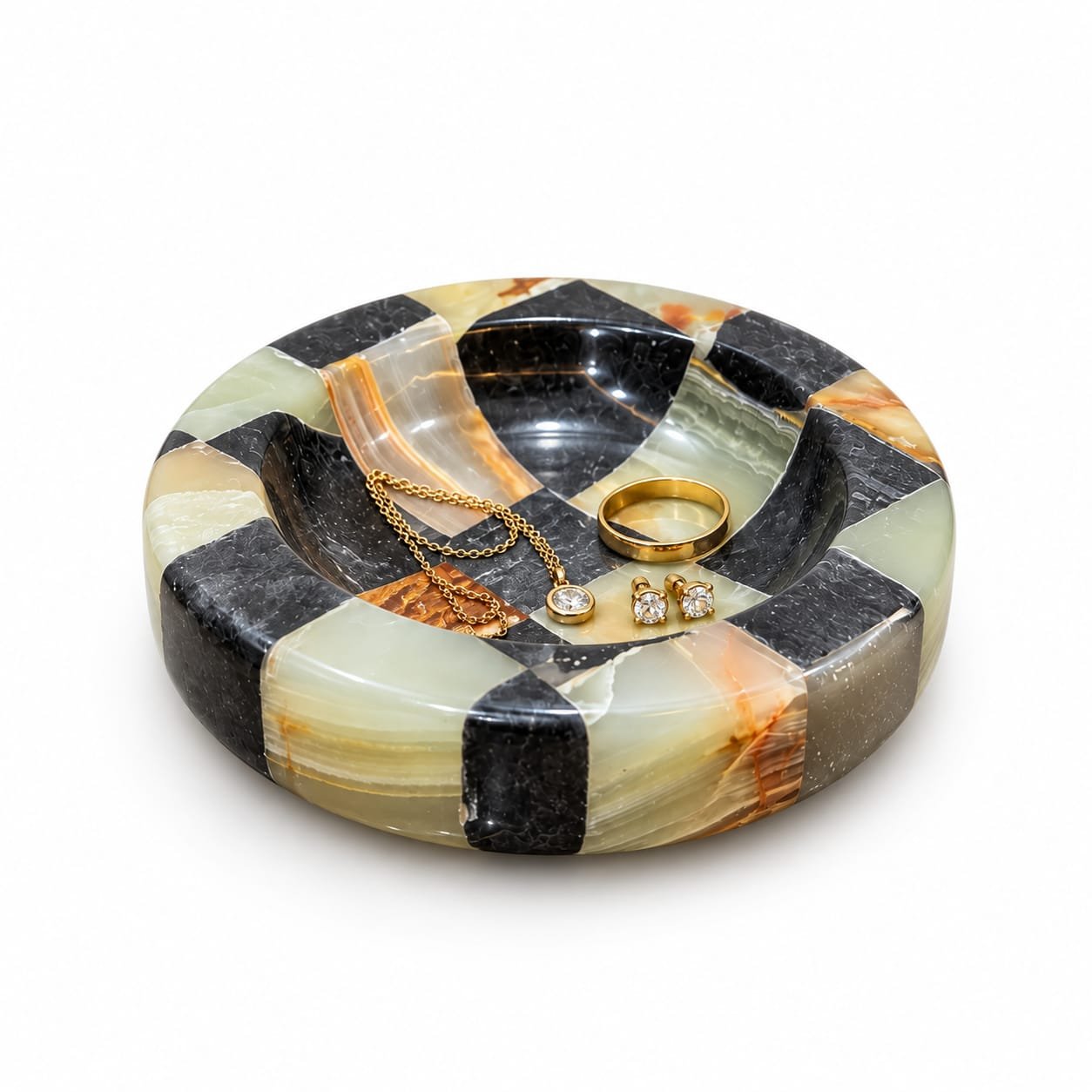 Multi Green & Black Jewelry dish - Image 3