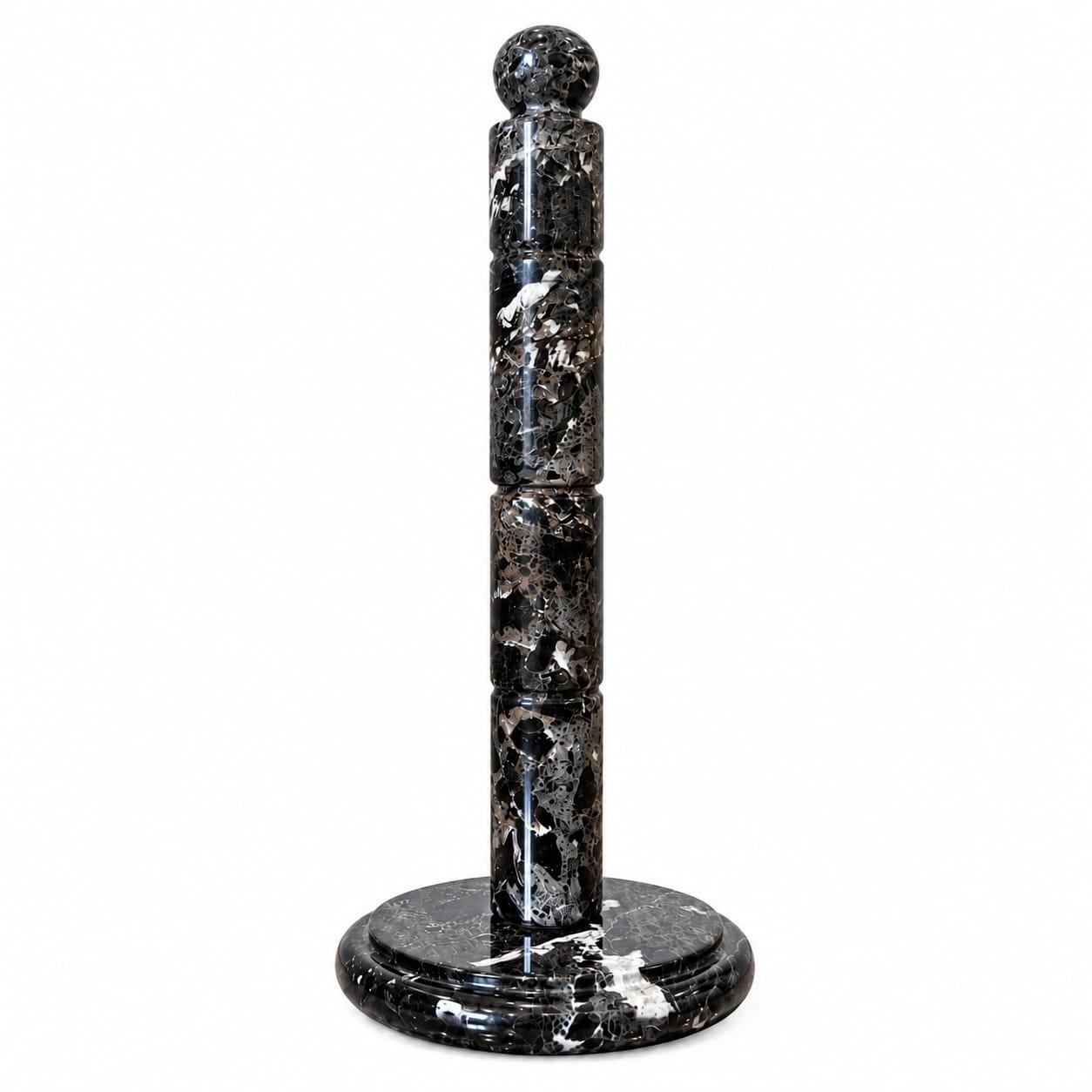 Kitchen Roll Holder Black Zebra Stone - Image 3