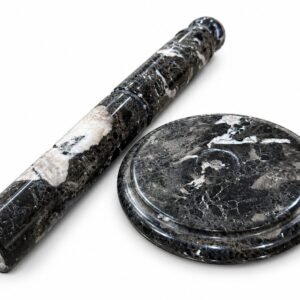 Kitchen Roll Holder Black Zebra Stone
