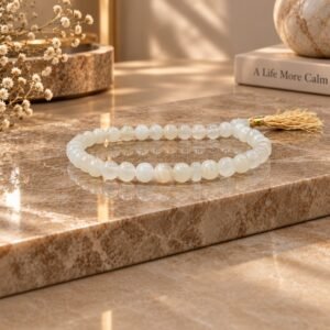 Tasbeeh Mono white stone